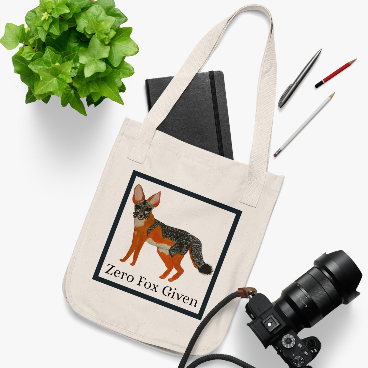 San Joaquin Kit Fox Organic Canvas Tote Bag