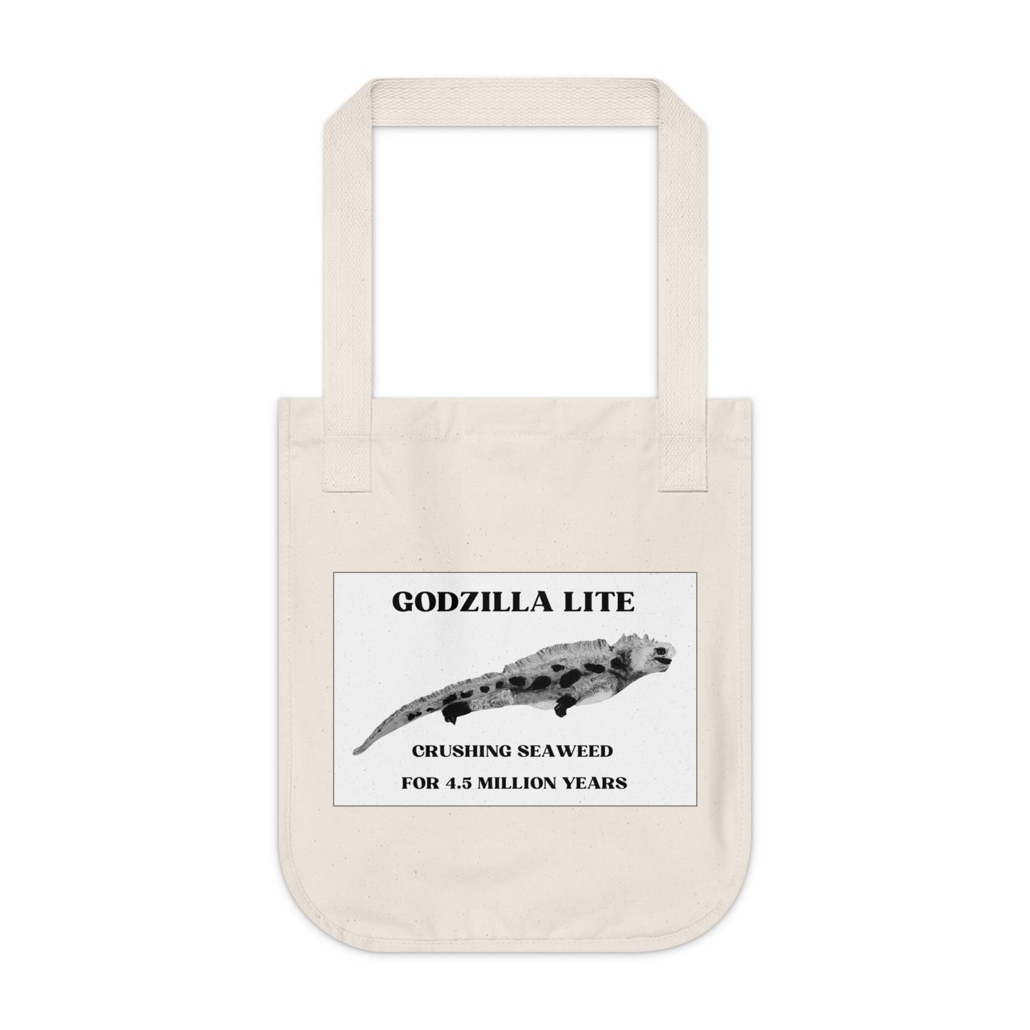 Marine Iguana - Godzilla Lite - Organic Canvas Tote Bag