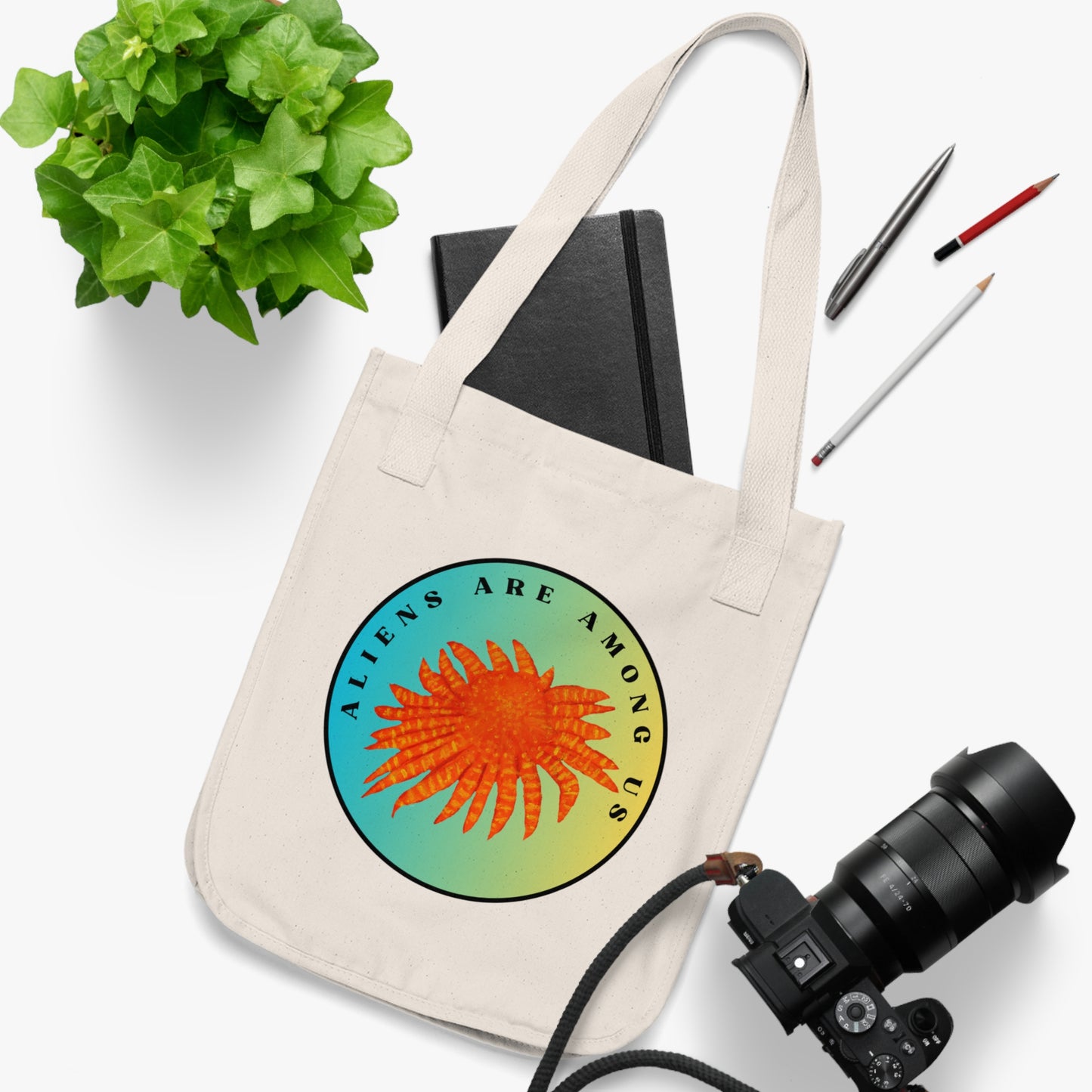Sunflower Star Organic Canvas Tote Bag