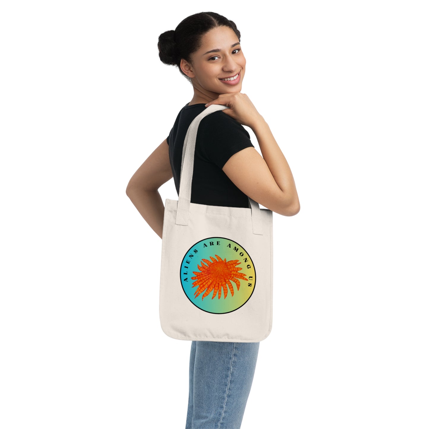 Sunflower Star Organic Canvas Tote Bag
