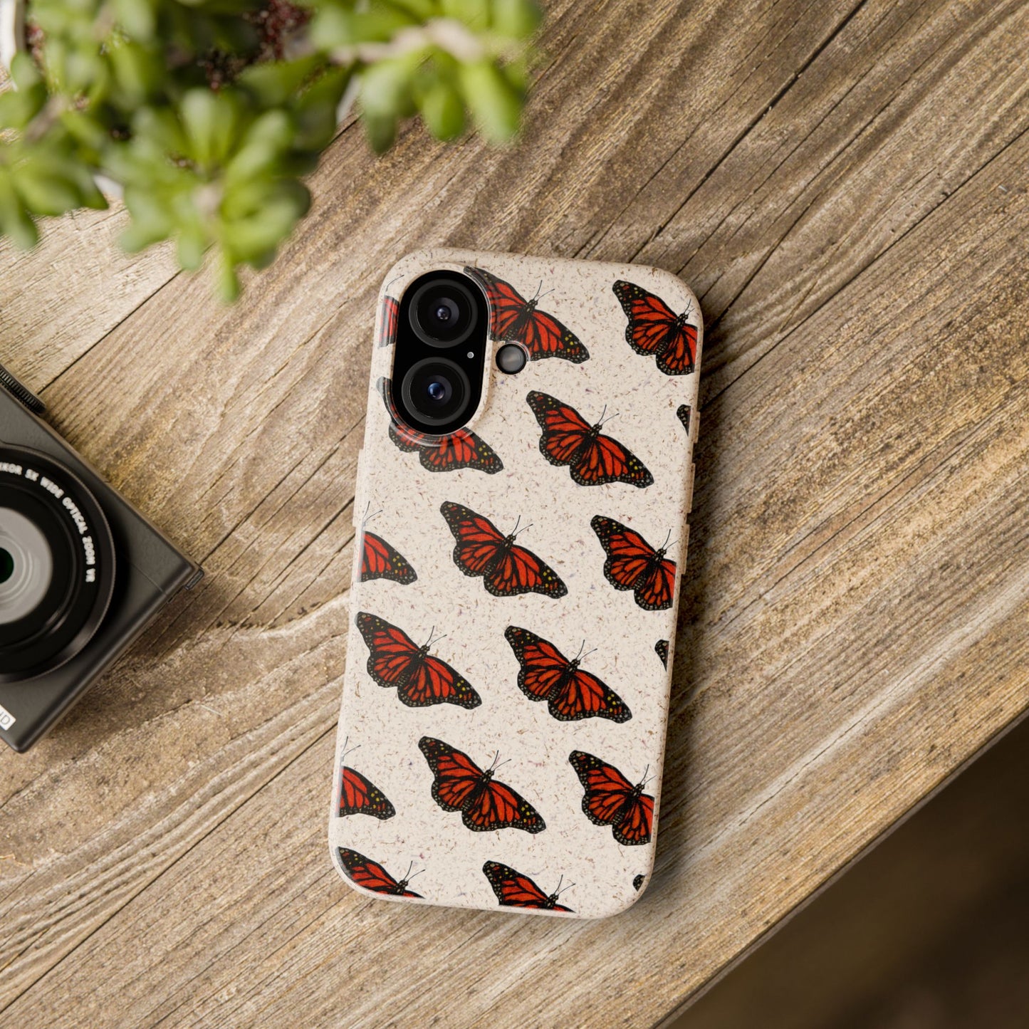 Monarch Butterfly Biodegradable Phone Case (iPhone 11-16 and Samsung Galaxy)