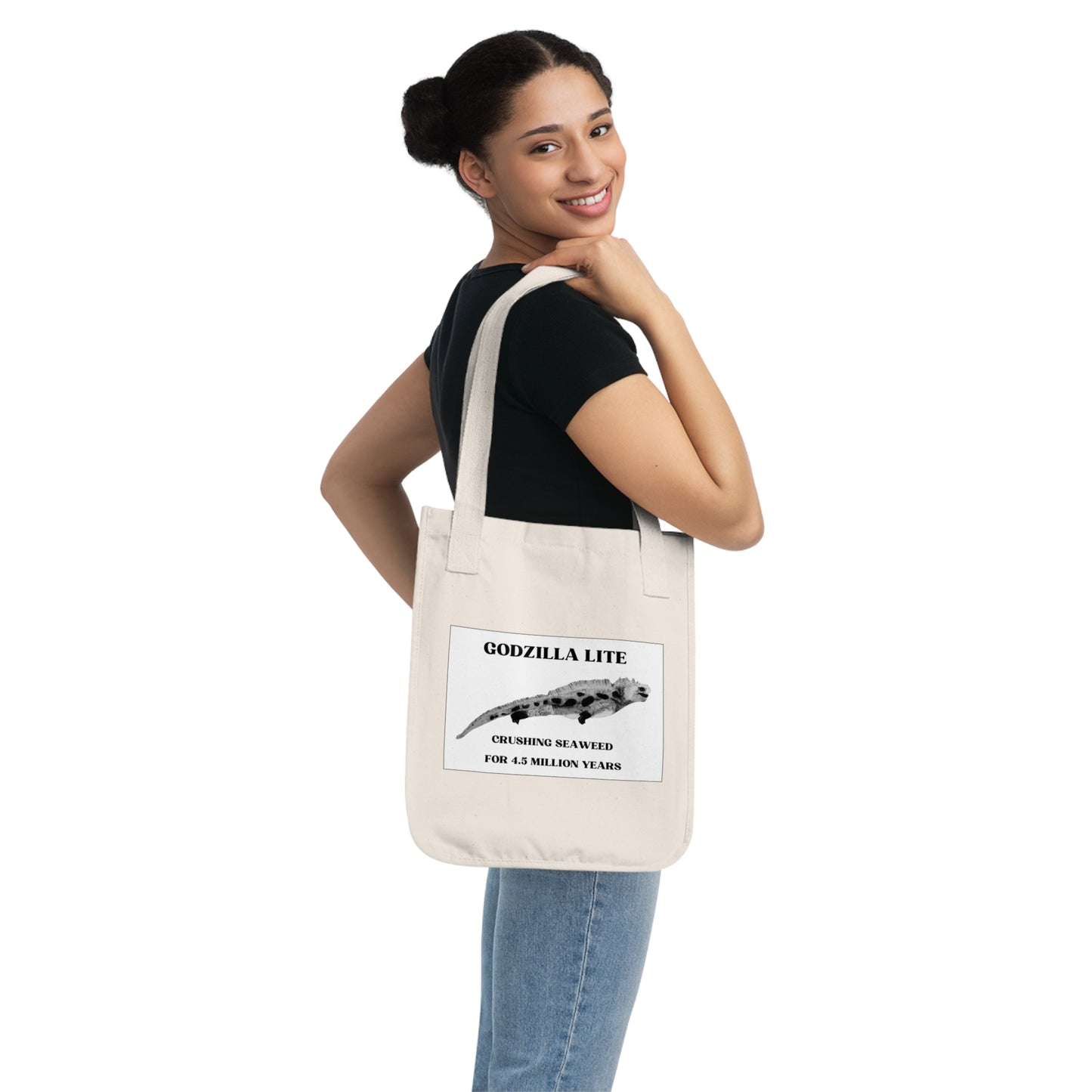 Marine Iguana - Godzilla Lite - Organic Canvas Tote Bag