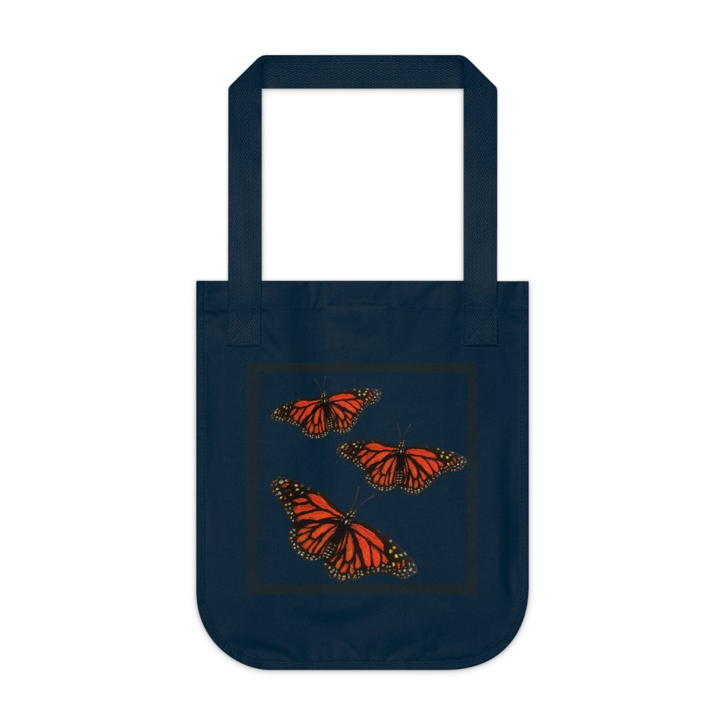 Monarch Butterfly - Flight - Organic Canvas Tote Bag