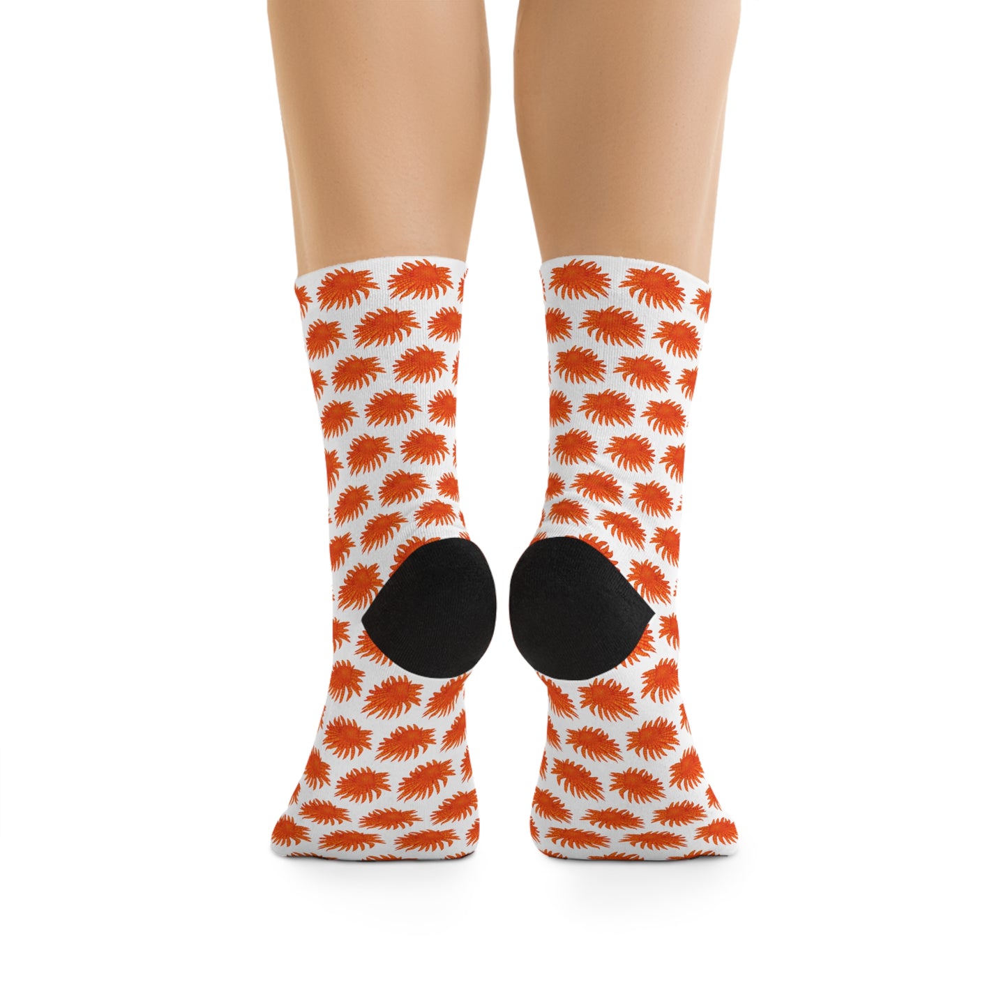 Sunflower Star Print Socks | Eco-Friendly, Fun Gift for Nature Lovers, Colorful Crew Socks, Stylish Recycled Footwear