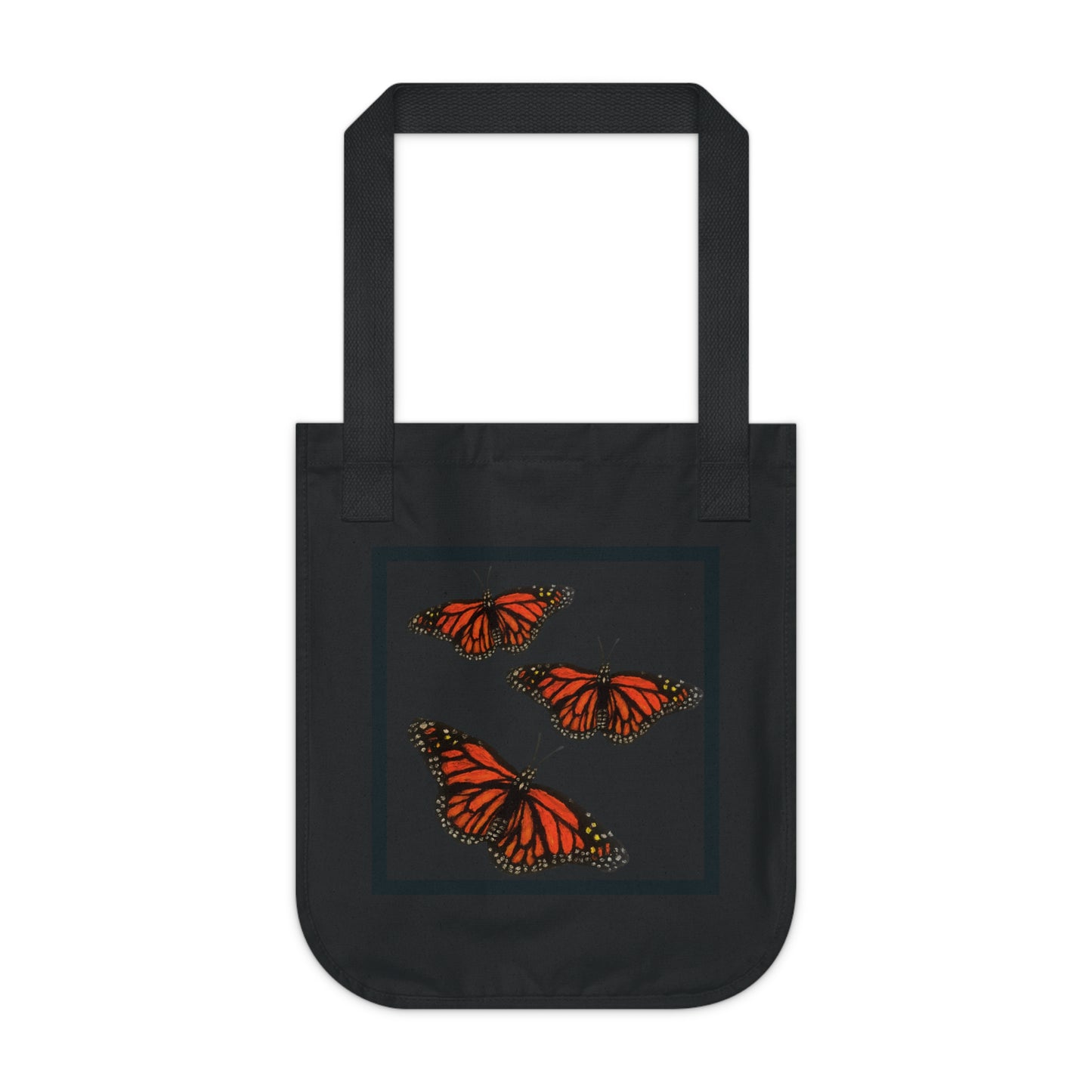 Monarch Butterfly - Flight - Organic Canvas Tote Bag