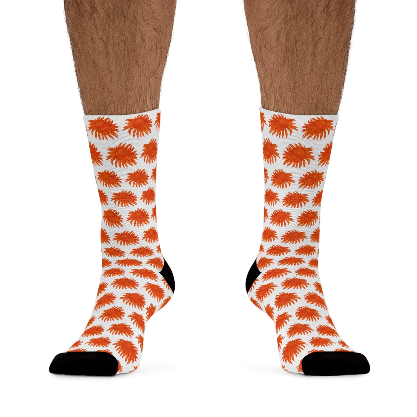 Sunflower Star Print Socks | Eco-Friendly, Fun Gift for Nature Lovers, Colorful Crew Socks, Stylish Recycled Footwear