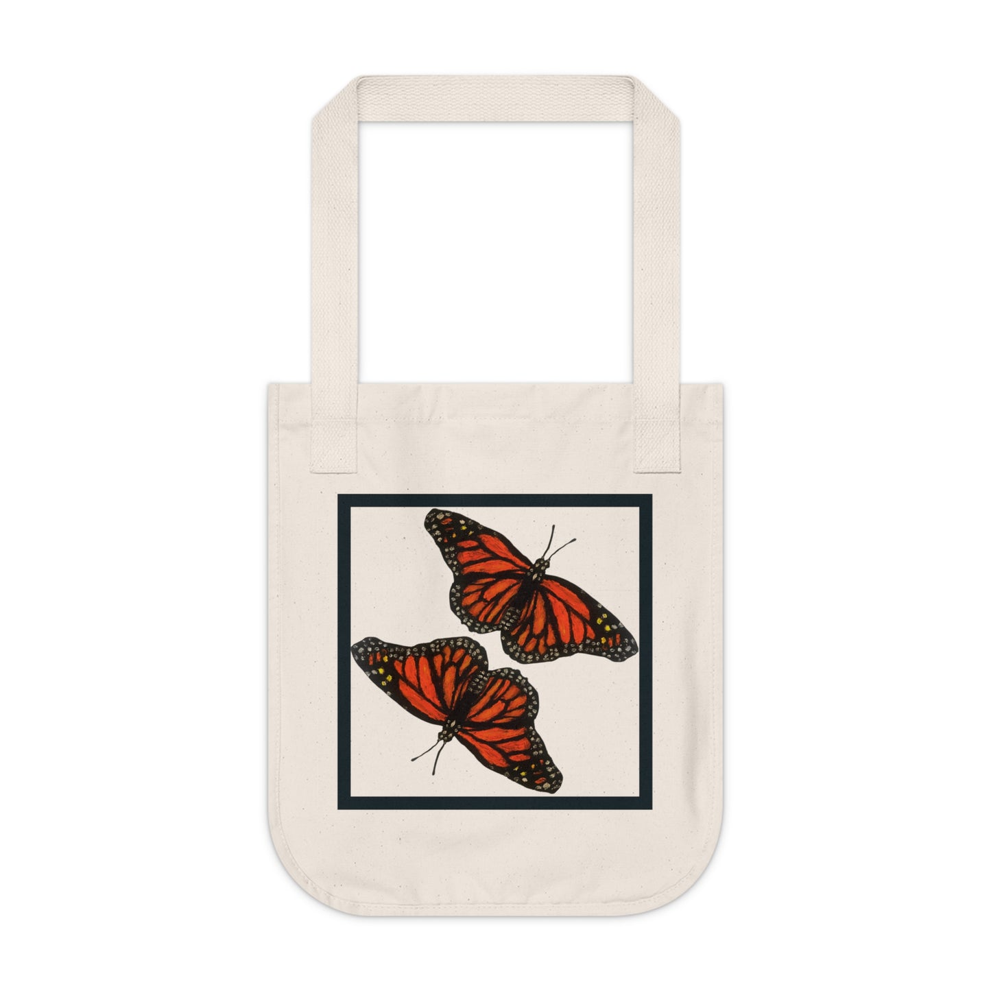 Monarch Butterfly - Flight - Organic Canvas Tote Bag