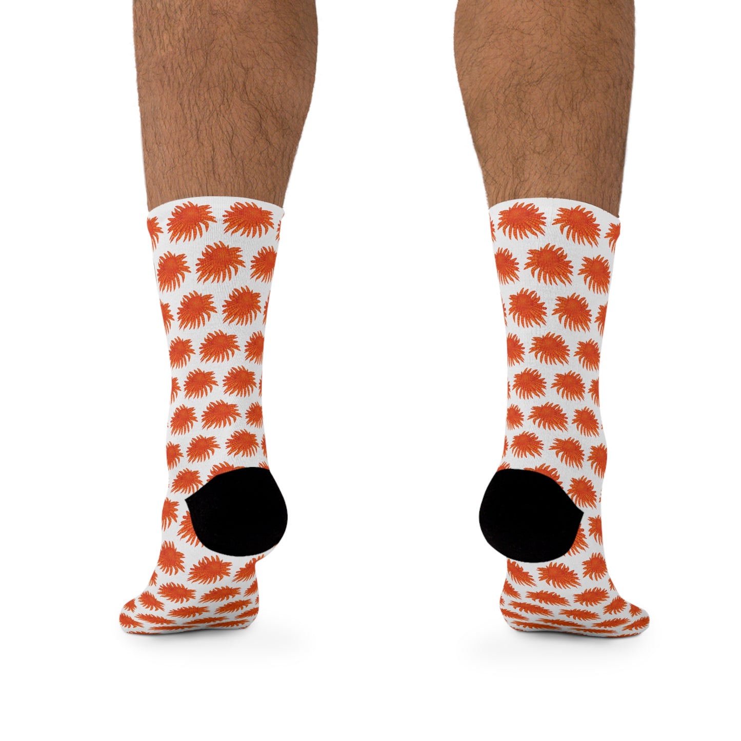 Sunflower Star Print Socks | Eco-Friendly, Fun Gift for Nature Lovers, Colorful Crew Socks, Stylish Recycled Footwear