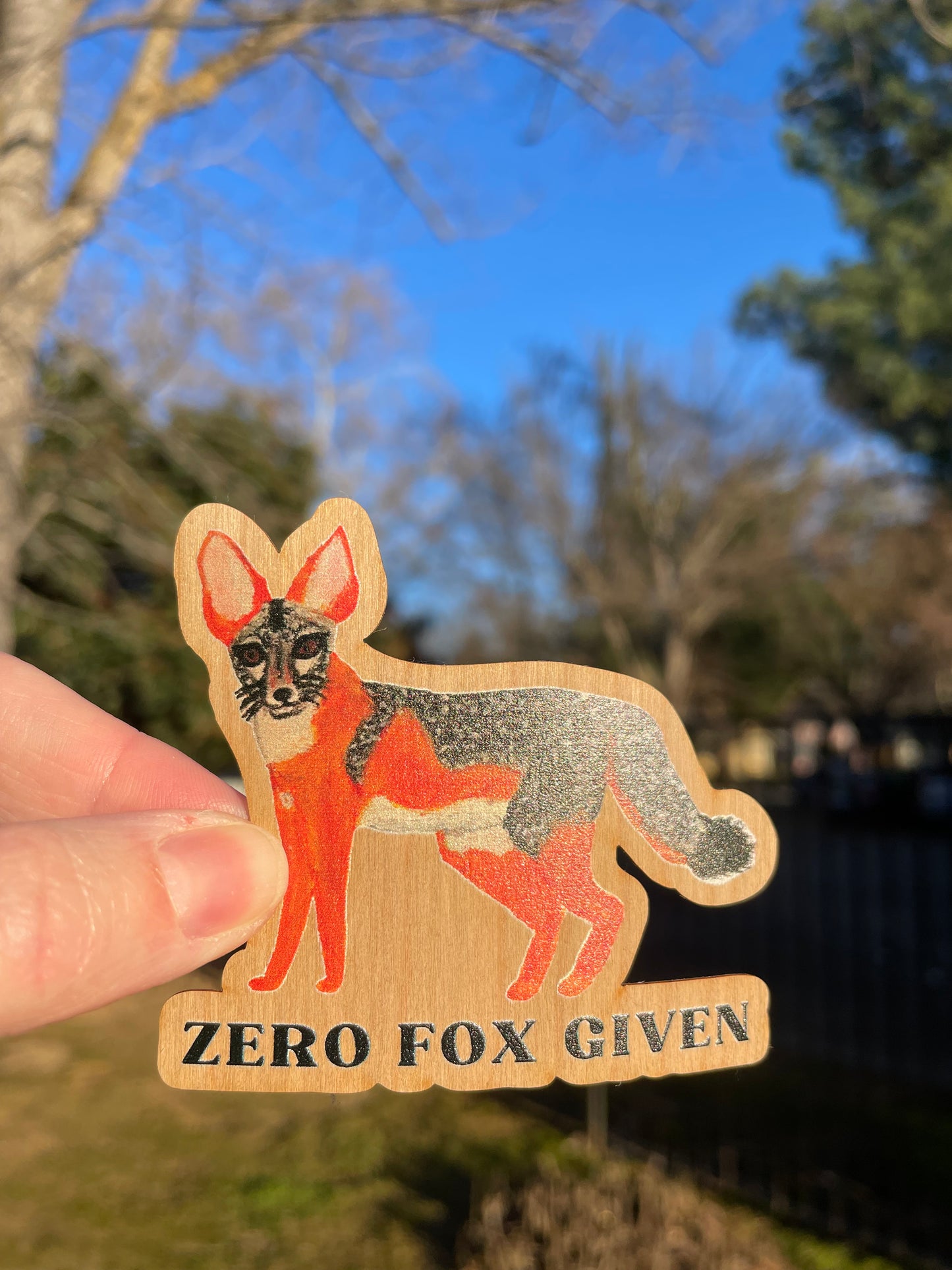 San Joaquin Kit Fox Wooden Sticker
