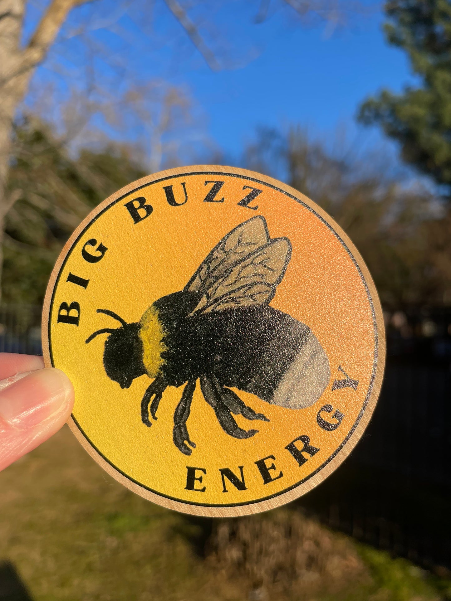 Western Bumble Bee Wooden Sticker