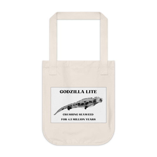 Marine Iguana - Godzilla Lite - Organic Canvas Tote Bag
