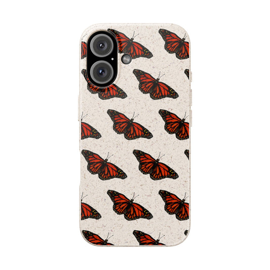 Monarch Butterfly Biodegradable Phone Case (iPhone 11-16 and Samsung Galaxy)